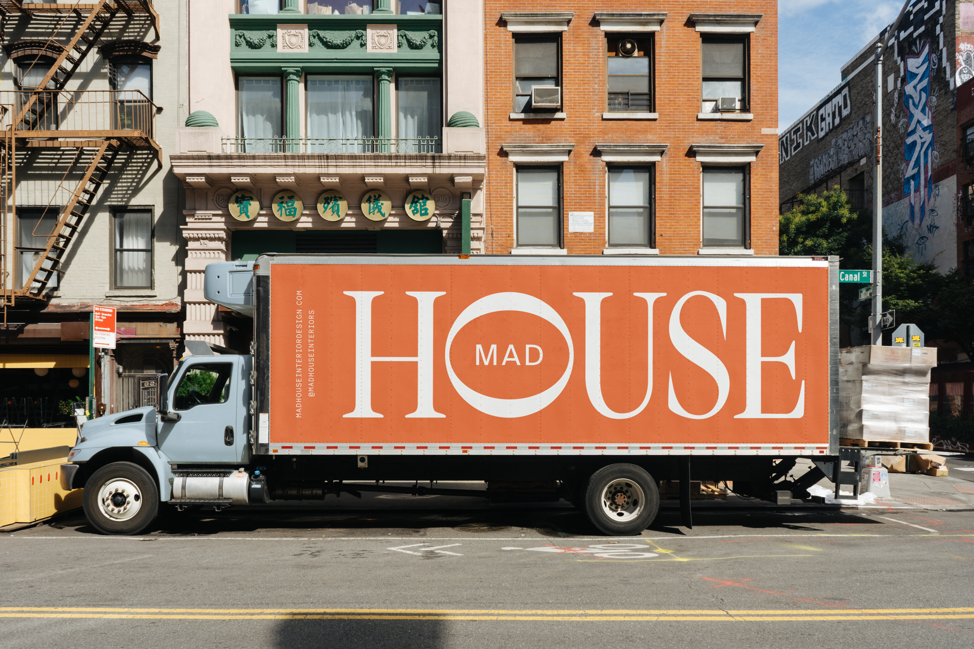 Image of a branded moving truck